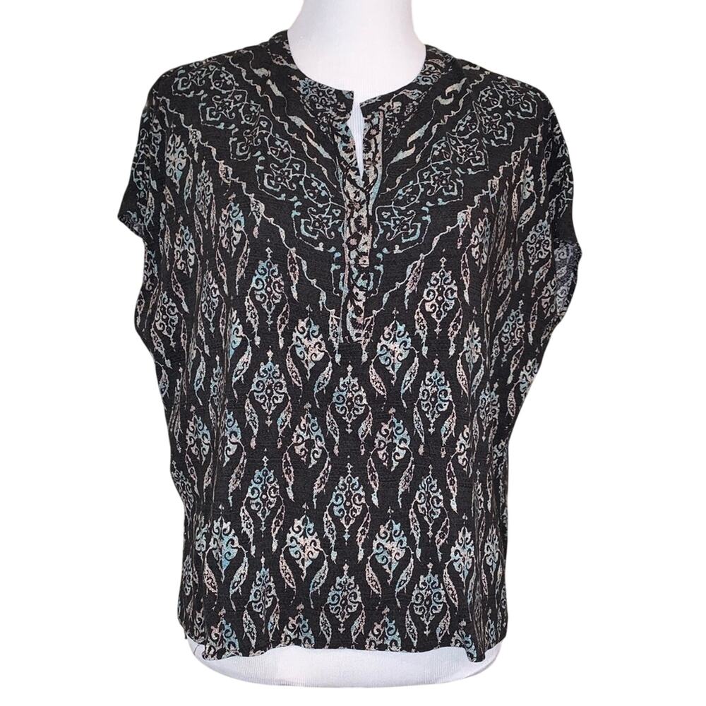BCBGMaxAzria Ayanna Hi-Lo Vneck Oversized Top Sz S